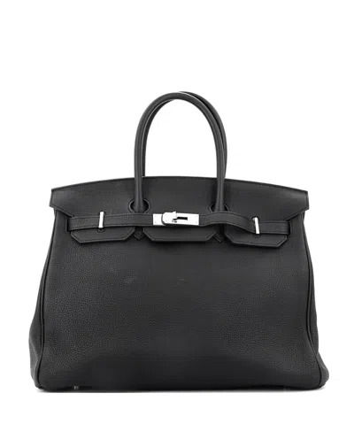 Pre-owned Pre-owned Hermes  Hermes Birkin 35 Handbag Black Togo With Palladium Hardware