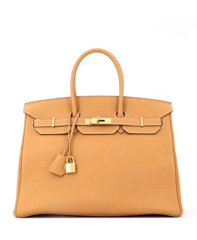 Pre-owned Pre-owned Hermes  Hermes Birkin 35 Handbag Brown Togo With Gold Hardware