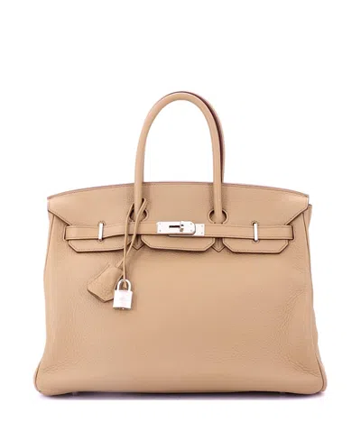 Pre-owned Pre-owned Hermes  Hermes Birkin 35 Handbag Light Togo With Palladium Hardware