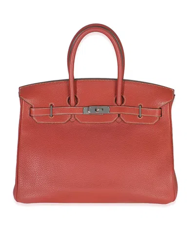 Pre-owned Pre-owned Hermes  Hermes Birkin 35 Leather Handbag In Pink