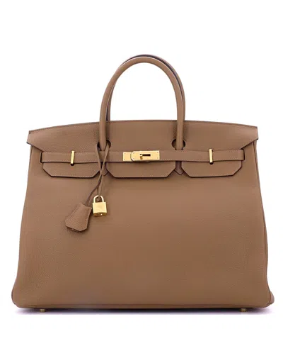 Pre-owned Pre-owned Hermes  Hermes Birkin 40 Handbag Brown Togo With Gold Hardware