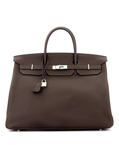 Pre-owned Pre-owned Hermes  Hermes Birkin 40 Handbag Brown Togo With Palladium Hardware