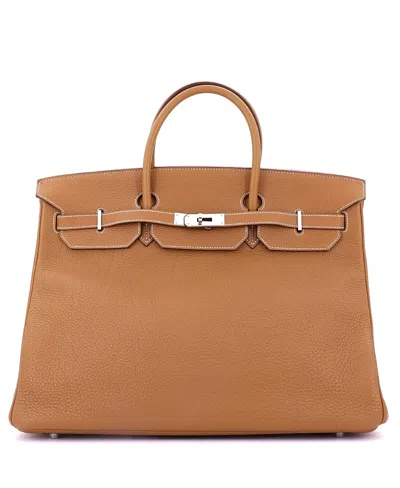 Pre-owned Pre-owned Hermes  Hermes Birkin 40 Handbag Brown Togo With Palladium Hardware
