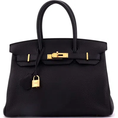 Pre-owned Hermes  Hermes Birkin Handbag Black Togo With Gold Hardware 30