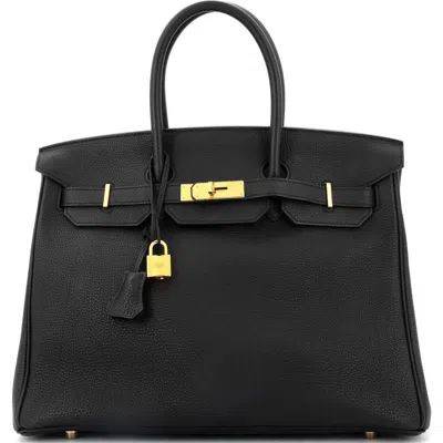 Pre-owned Hermes  Hermes Birkin Handbag Black Togo With Gold Hardware 35