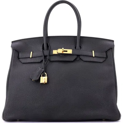 Pre-owned Hermes  Hermes Birkin Handbag Black Togo With Gold Hardware 35