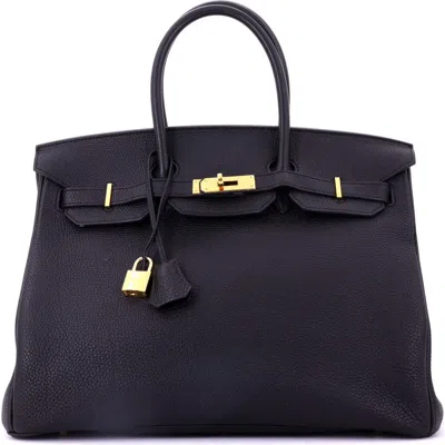 Pre-owned Hermes  Hermes Birkin Handbag Black Togo With Gold Hardware 35
