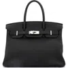 Pre-owned Hermes  Hermes Birkin Handbag Black Togo With Palladium Hardware 30 In Black