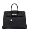 Pre-owned Hermes  Hermes Birkin Handbag Black Togo With Palladium Hardware 30 In Black