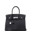 Pre-owned Hermes  Hermes Birkin Handbag Black Togo With Palladium Hardware 30 In Black