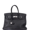 Pre-owned Hermes  Hermes Birkin Handbag Black Togo With Palladium Hardware 35 In Black