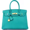 Pre-owned Hermes  Hermes Birkin Handbag Blue Epsom With Gold Hardware 30 In Blue