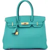 Pre-owned Hermes  Hermes Birkin Handbag Blue Epsom With Gold Hardware 30 In Blue