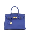 Pre-owned Hermes  Hermes Birkin Handbag Blue Togo With Gold Hardware 30 In Blue