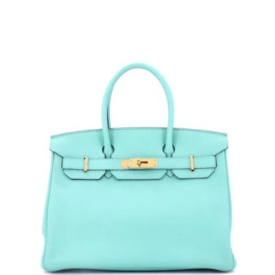 Pre-owned Hermes  Hermes Birkin Handbag Blue Togo With Gold Hardware 30
