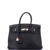 Pre-owned Hermes  Hermes Birkin Handbag Blue Togo With Palladium Hardware 30