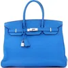 Pre-owned Hermes  Hermes Birkin Handbag Blue Togo With Palladium Hardware 35 In Blue