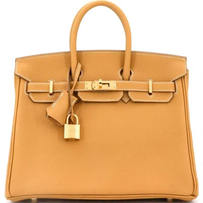 Pre-owned Hermes  Hermes Birkin Handbag Brown Maurice With Gold Hardware 25