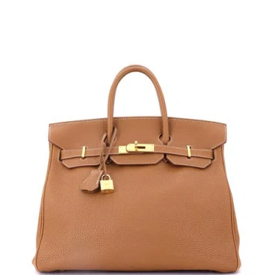 Pre-owned Hermes  Hermes Birkin Handbag Brown Togo With Gold Hardware 30