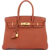 Pre-owned Hermes  Hermes Birkin Handbag Brown Togo With Gold Hardware 30