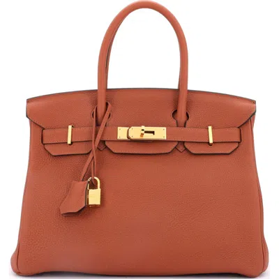 Pre-owned Hermes  Hermes Birkin Handbag Brown Togo With Gold Hardware 30
