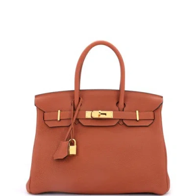 Pre-owned Hermes  Hermes Birkin Handbag Brown Togo With Gold Hardware 30