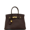 Pre-owned Hermes  Hermes Birkin Handbag Brown Togo With Gold Hardware 30 In Brown