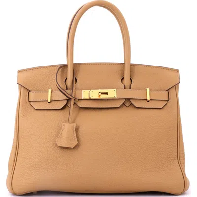 Pre-owned Hermes  Hermes Birkin Handbag Brown Togo With Gold Hardware 30