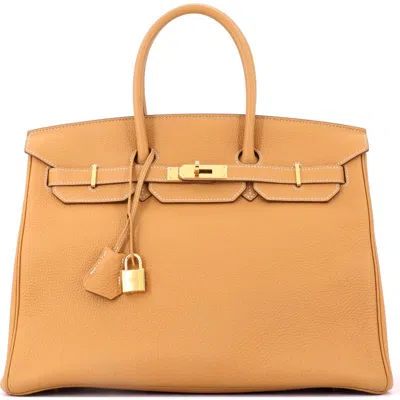 Pre-owned Hermes  Hermes Birkin Handbag Brown Togo With Gold Hardware 35