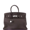 Pre-owned Hermes  Hermes Birkin Handbag Brown Togo With Palladium Hardware 35 In Brown