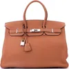 Pre-owned Hermes  Hermes Birkin Handbag Brown Togo With Palladium Hardware 35 In Brown