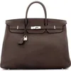 Pre-owned Hermes  Hermes Birkin Handbag Brown Togo With Palladium Hardware 40 In Brown