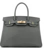 Pre-owned Hermes  Hermes Birkin Handbag Green Epsom With Gold Hardware 30 In Green