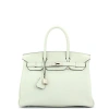 Pre-owned Hermes  Hermes Birkin Handbag Green Togo With Palladium Hardware 30