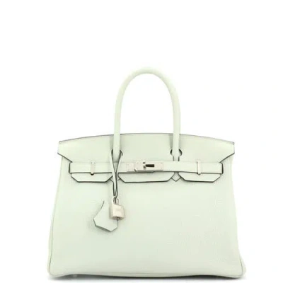 Pre-owned Hermes  Hermes Birkin Handbag Green Togo With Palladium Hardware 30