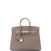 Pre-owned Hermes  Hermes Birkin Handbag Grey Togo With Palladium Hardware 25 In Brown