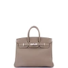Pre-owned Hermes  Hermes Birkin Handbag Grey Togo With Palladium Hardware 25 In Brown