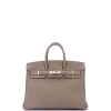 Pre-owned Hermes  Hermes Birkin Handbag Grey Togo With Palladium Hardware 25 In Brown