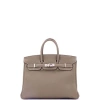 Pre-owned Hermes  Hermes Birkin Handbag Grey Togo With Palladium Hardware 25 In Brown