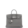 Pre-owned Hermes  Hermes Birkin Handbag Grey Togo With Palladium Hardware 25 In Gray