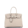 Pre-owned Hermes  Hermes Birkin Handbag Grey Togo With Palladium Hardware 30