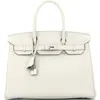 Pre-owned Hermes  Hermes Birkin Handbag Grey Togo With Palladium Hardware 30
