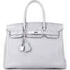 Pre-owned Hermes  Hermes Birkin Handbag Grey Togo With Palladium Hardware 30 In Blue