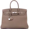 Pre-owned Hermes  Hermes Birkin Handbag Grey Togo With Palladium Hardware 35 In Brown