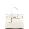 Pre-owned Hermes  Hermes Birkin Handbag Light Togo With Palladium Hardware 30 In Gray