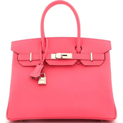 Pre-owned Hermes  Hermes Birkin Handbag Pink Epsom With Palladium Hardware 30