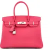Pre-owned Hermes  Hermes Birkin Handbag Pink Epsom With Palladium Hardware 30 In Pink