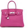 Pre-owned Hermes  Hermes Birkin Handbag Pink Epsom With Palladium Hardware 30 In Purple