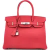 Pre-owned Hermes  Hermes Birkin Handbag Pink Epsom With Palladium Hardware 30 In Purple