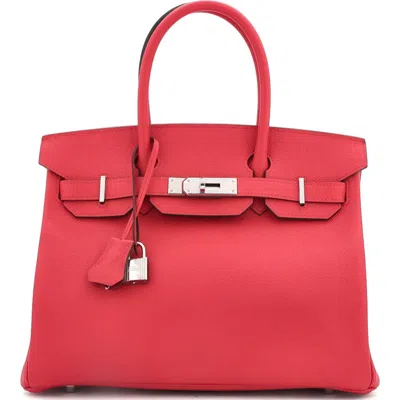 Pre-owned Hermes  Hermes Birkin Handbag Pink Epsom With Palladium Hardware 30 In Purple